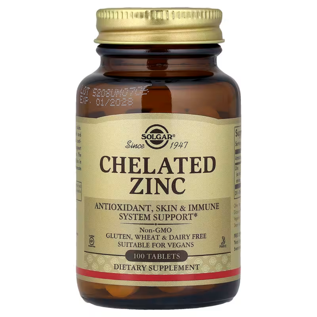 Хелат цинка Solgar Chelated Zinc 22mg Solgar Chelated Zinc